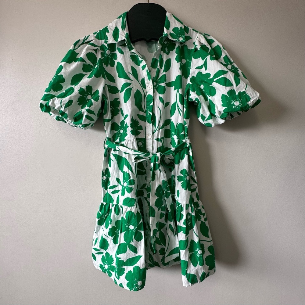 Jessica Simpson Green Floral Mini Dress